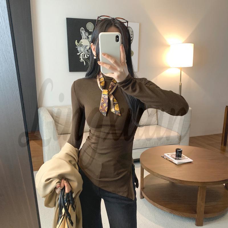 Real Shot Women's Slim Fit High-Collar Long Sleeve T-Shirt - Autumn/Winter 2026 Collection