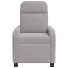 Massage Recliner Light Gray Boucle