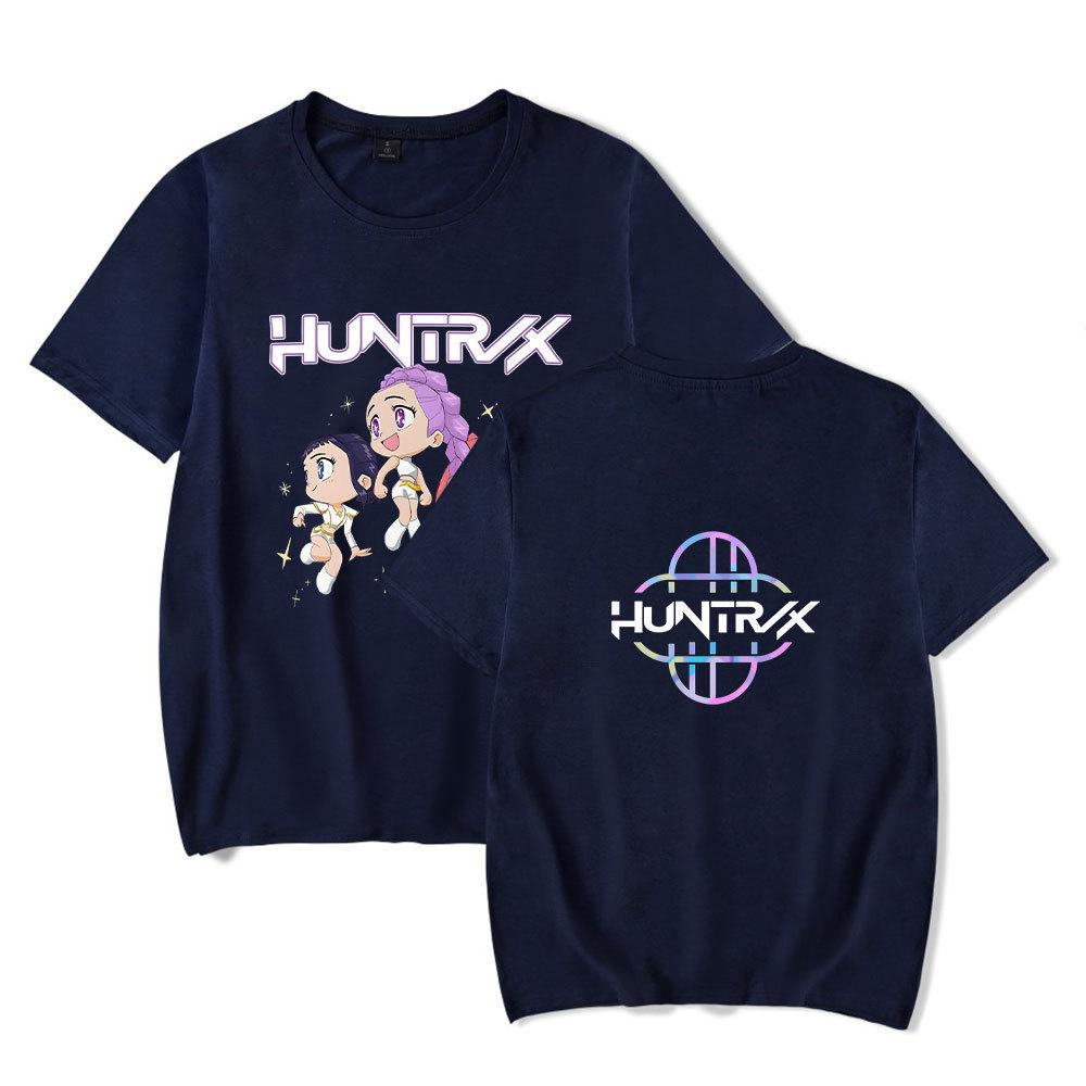 Anime KPop Demon Hunters Huntrix Tshirt Men Women Fashion Cotton T Shirt Summer Unisex Crewneck Short Sleeve  Streetwear Tees
