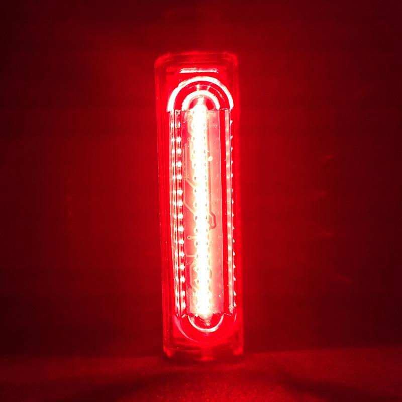 Bicycle USB Rechargeable Tail Light - Long Battery Life, Night Riding Brake Alert for Road Bikes