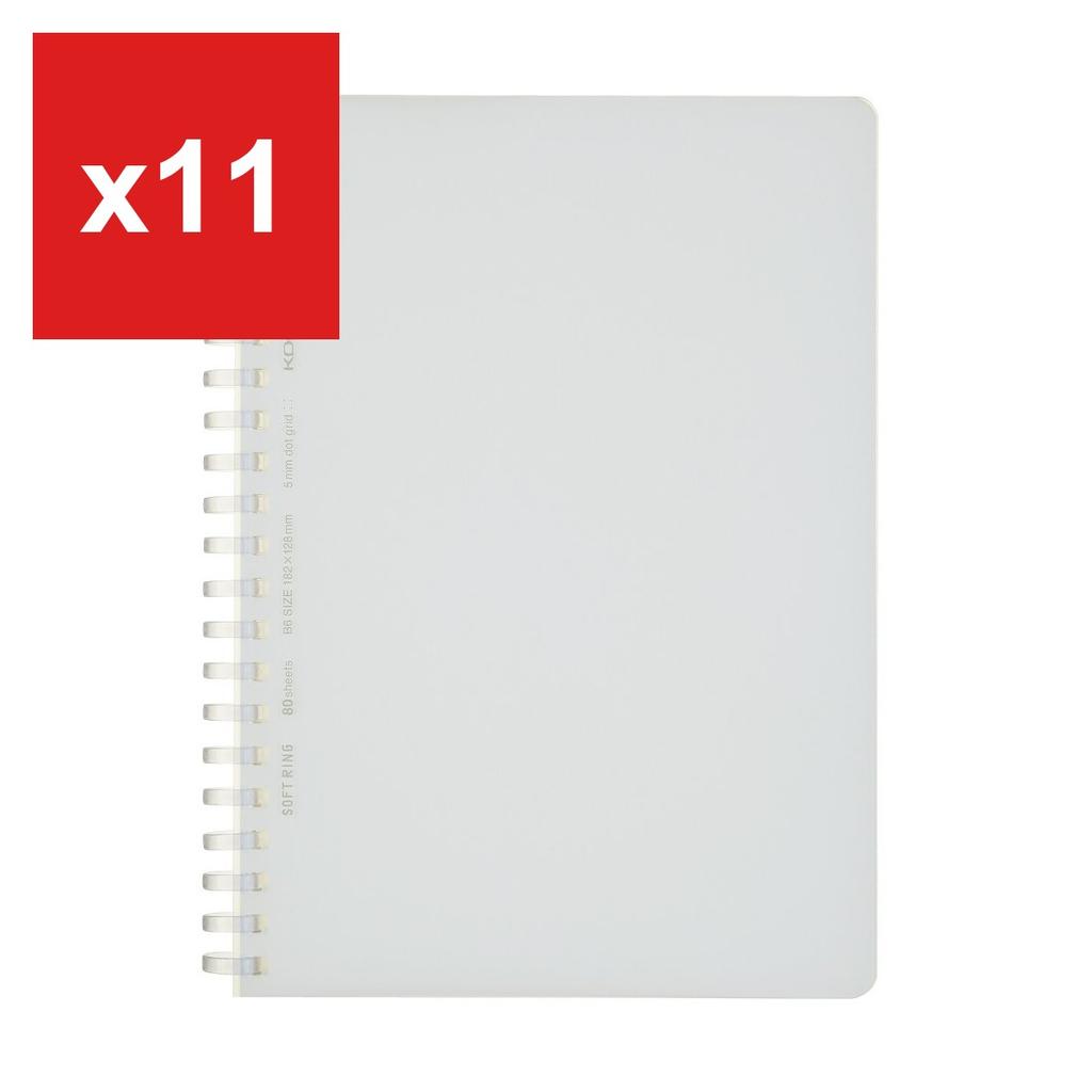 Notebook Soft Ring Clear Dot-Grid Ruled B6 80-Sheet Clear -SV548WT-T