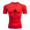 Men's Compression Fitness Workout T-Shirt, Stylish Cross Cro