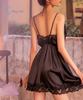 Babydoll Sexy Lingerie Cute Lace Slip Nightgown Nightwear Half Slip Camisole [Mqyzhx] Women's (Black A)
