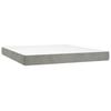 Vidaxl Letto Continentale Con Materasso, Grigio Chiaro, 180X200Cm, Velluto