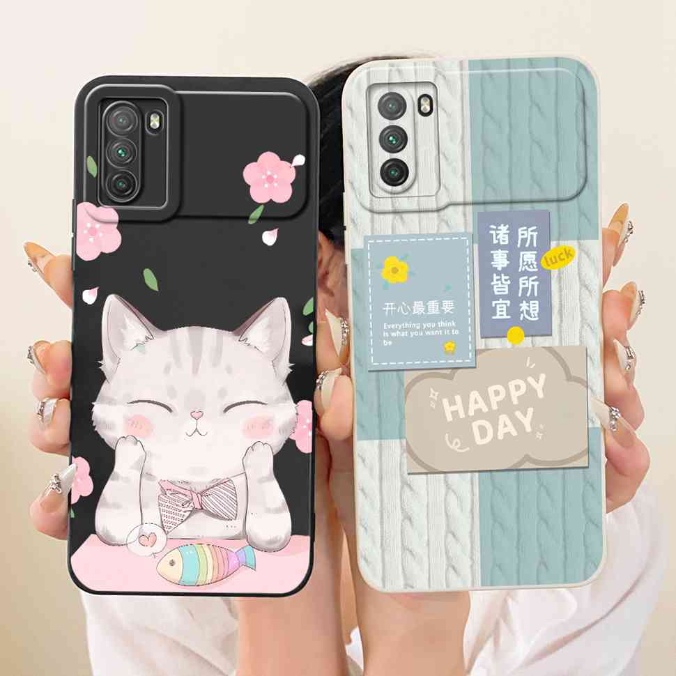 For Xiaomi Poco M3 Case PocoM3 Cute Rabbit Soft Silicone Back Cover For Xiaomi Poco M3 Case 6.53'' Phone Cover Bumper Fundas