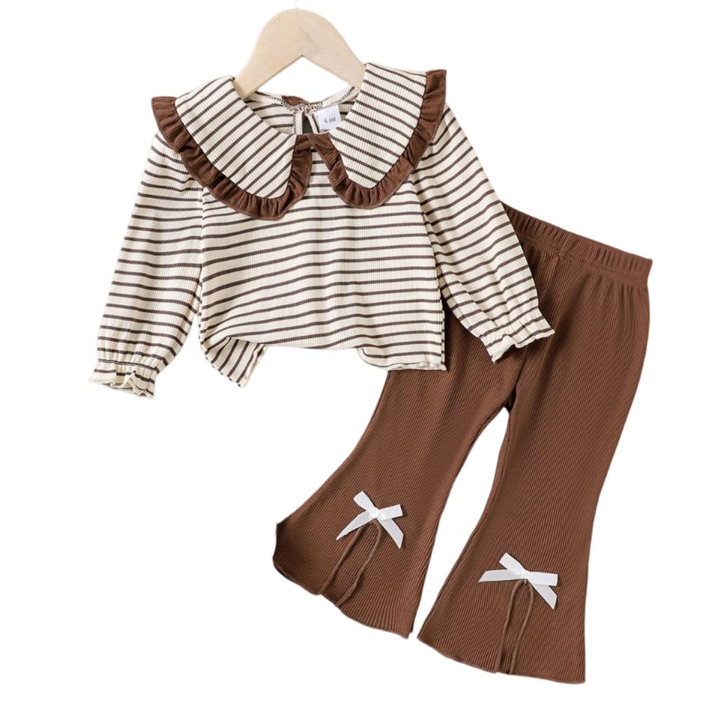 Kids Casual Long-Sleeve Set, Comfortable Daily Wear Outfits