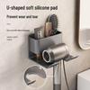 Wall-Mounted Hair Dryer Rack: Bathroom Storage Shelf & Hanging Bracket