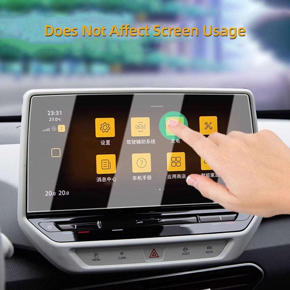 Tempered Glass Central Control Instrument Protector GPS Navigation Screen Film for Volkswagen VW ID3 ID4 ID.3 ID.4 2025-2025 LHD