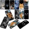 Blue Cat Green Eyes Meow Phone Cover Case for Apple iPhone 16 15 14 Plus 13 12 Mini 17 Pro Max + 16E Air 16+ ProMax Casing