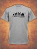 Evolution Of Motorbike Motorcycle Rider Bike Biker Mens T- Shirt Grey