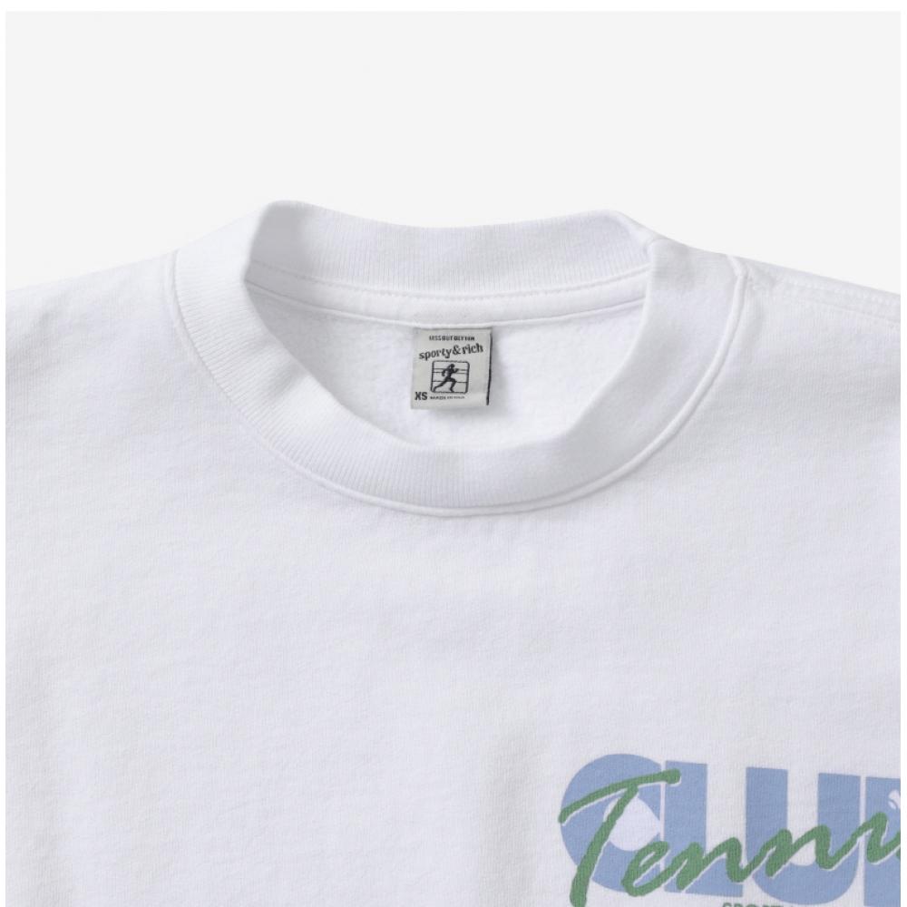 Sporty   Rich Cr932wh Agassy Tennis Club  Tennis Club  Common Sweatshirt