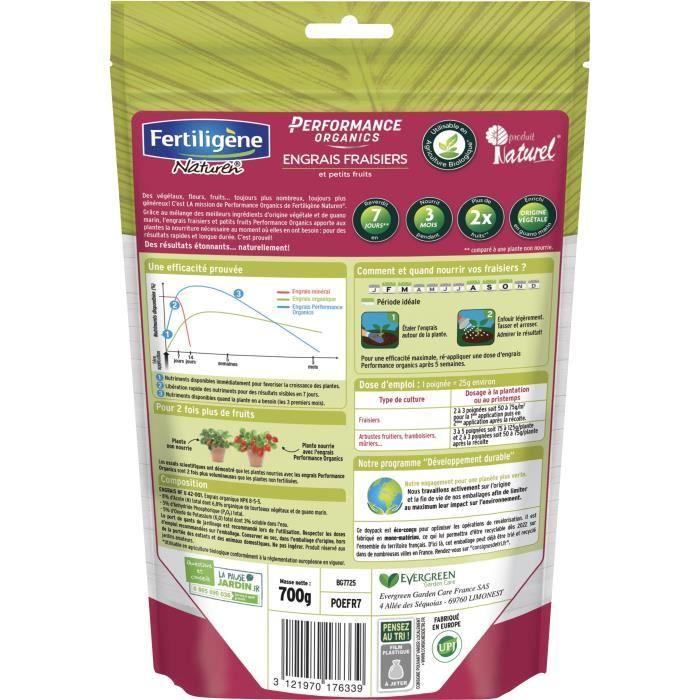 FERTILIGENE Performance Organics Fertilizer Strawberries and Small Fruits - 700 G