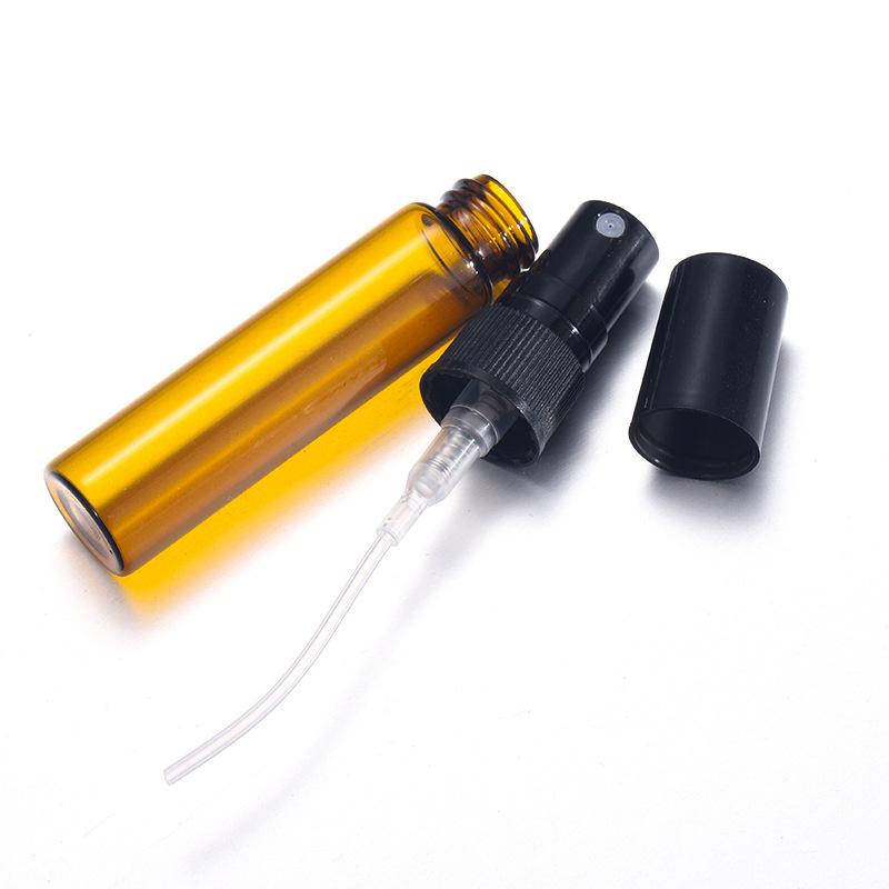 10/50PCS 2ML 3ML 5ML 10ML Amber High Quality Glass Bottle Essential Oil Bottle Ultra Fine Mist Spray Bottle Mini Perfume Bottle