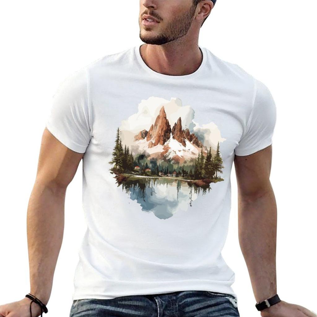 Dolomieten Bergen T-shirt Cool Dry Perforunisexce T-shirt