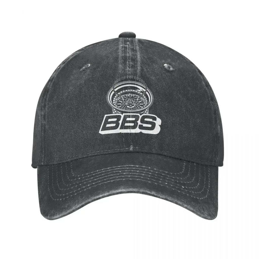 Retro Bbs Motorcycle Racing Baseball Cap Retro Distressed Washed Motorsport Headwear Unisex Outdoor Golf Adjustable Fit Hats Cap