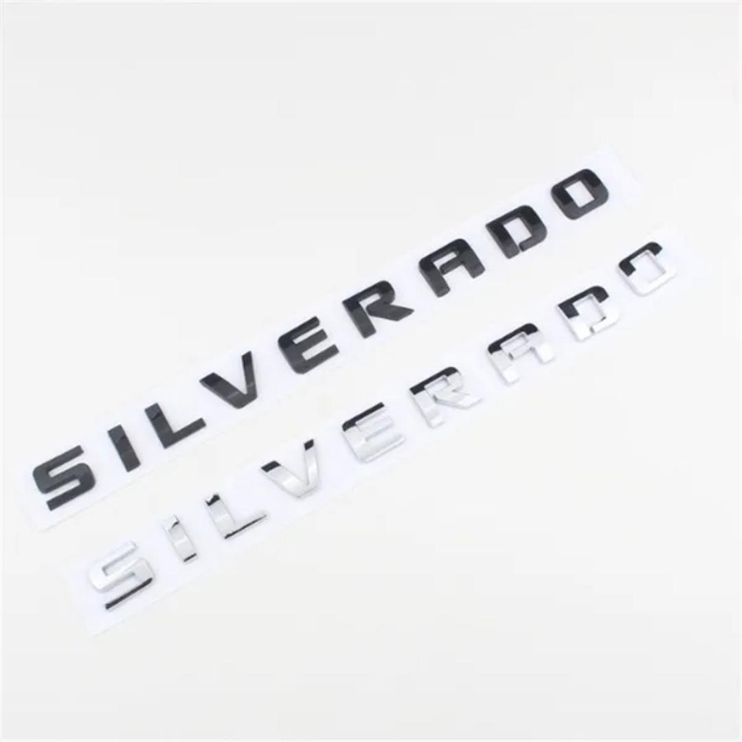 

SILVERADO буквы автомобиля значок эмблема наклейка наклейка серебряный