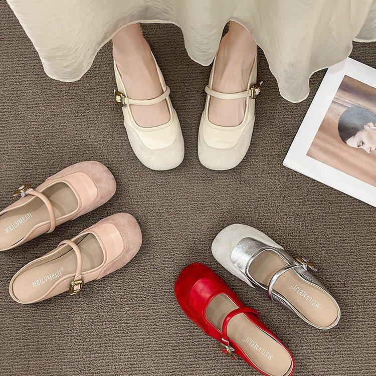 French Gentle Half Slippers Women's 2025 New Summer Wear High-end Single Shoes Temperament Socialite Half-drag Versatile Flat Bottom