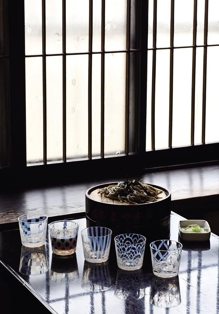 Hirota Glass Soba Choko (Sake Cup) Taisho Roman Glass Wave TR-33-5