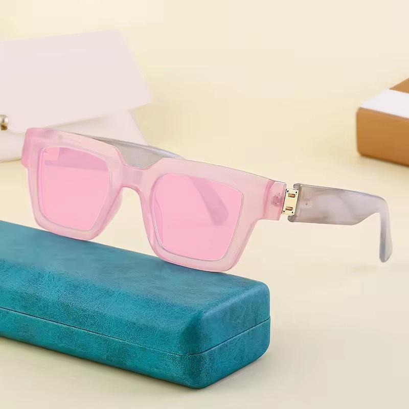 Fashion Square Women Sunglasses Candy Color Clear Gradient Eyewear Men Punk Large Frame Sun Glasses