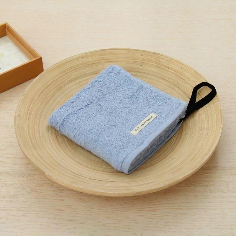 

Хлопковые нежные удобные минималистичные полотенца для лица бытовые взрослые впитывающие универсальные прочные многоразовые корейский стиль простые 35-35cm синий