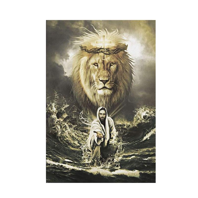Abstract Animal Lion Canvas Poster Printing Modern Painting Wall Art Picture for Living Room Home Decoration Gift Cuadros