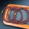 Natural Garnet Cut Twist Necklace, Fashionable Rice Bead Football Face Collar, Girlfriend Color Tourmaline Spinel Bracelet