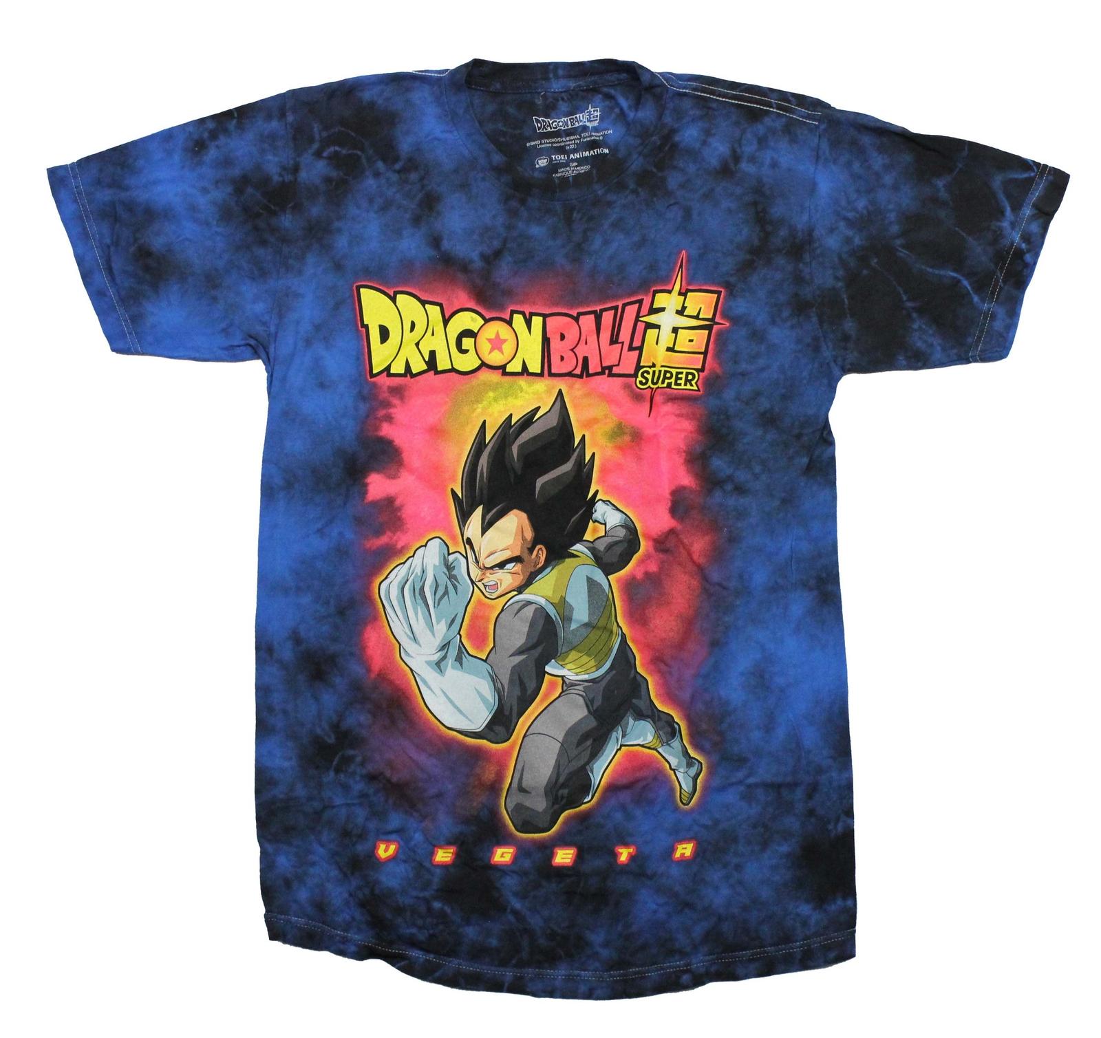 Dragon Ball Z New Adult T-Shirt - Colorful Tie Dye of Flexing Vegeta S