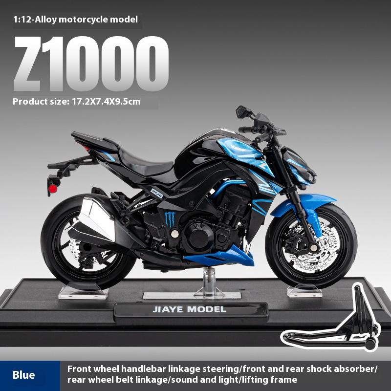 1/12 Z1000 Simulation Alloy Motorcycle Model Toy Street Car Ornaments Racing Collection Boys Birthday Gifts