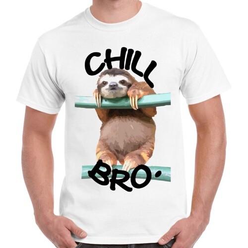 Chill Bro Sloth Funny Animal Cool Hipster Men Women Unisex T Shirt 2517