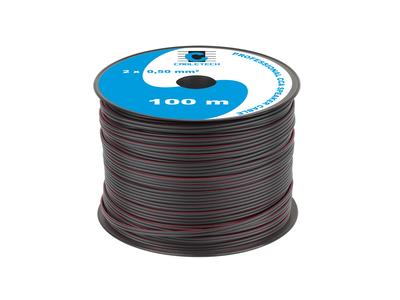 CCA Cabletech Speaker Cable 2 X 0.5 Mm² 100 M Black