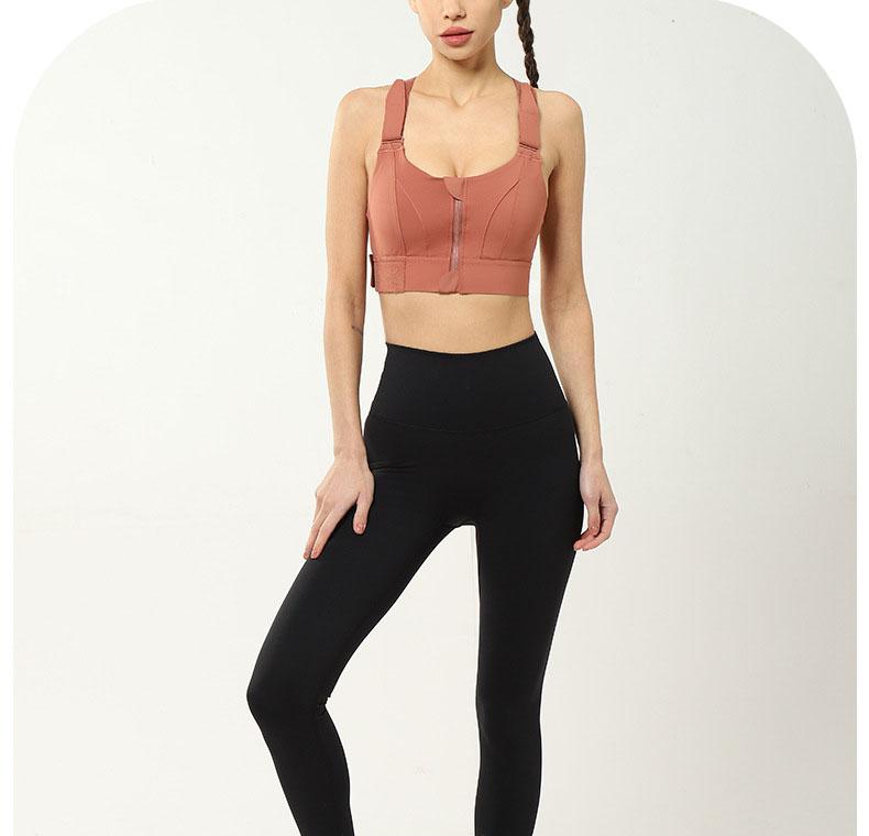 Damen Sport-BH Mit Front-Reißverschluss - Atmungsaktiver Sport-BH Für Fitness & Yoga