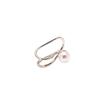Korean Pearl and Diamond Star Ear Cuffs - U-Shaped Temperamental Stud Earrings