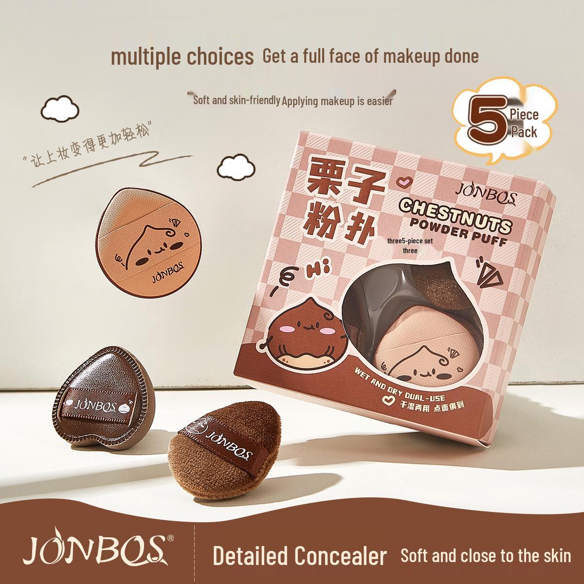 

JONBOS Мини-спонж для большого пальца двойного использования с воздушной подушкой: Не впитывающий макияжный спонж для пудры, консилера и тональной основы.