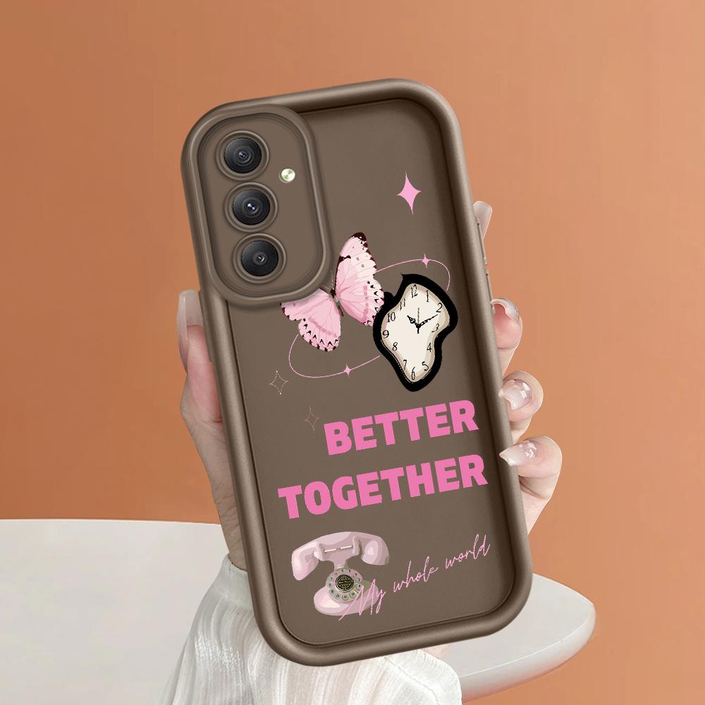 Soft Silicone Square Ladder Printing Pattern Phone Casing Full Cover Camera Shockproof Protection Rubber Case for Samsung