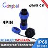 SP13 Waterproof Connector Male Plug Female Socket Panel Mount Wire Cable Connector Aviation Plug IP68 2/3/4/5/6/7/9 Pin GBDQA Plug Connectors 4