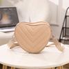 Sweet heart-shaped small bag, new fashion embroidered women's bag, shoulder messenger bag, women's mobile phone bag.