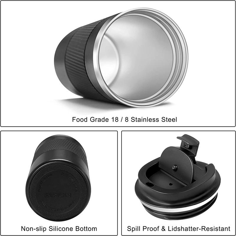 350ML Edelstahl Thermobecher Auslaufsicher Thermos Kaffee Vakuumbecher Reise Thermos Vakuumflasche Isolierter Becher Wasserflasche