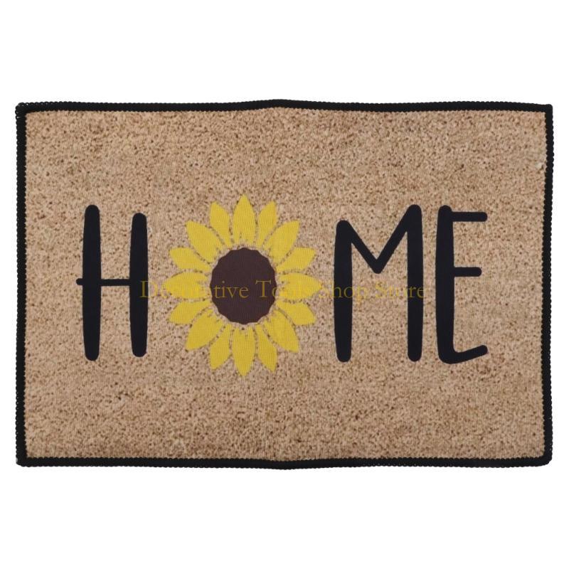 QX2E Front Door Mat Summer Holiday Welcome Mat Anti-slip Doormat Indoor Outdoor Rugs