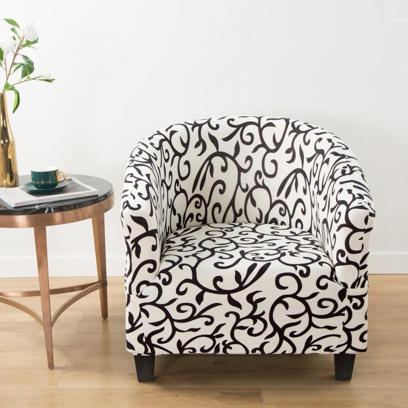 club chair cover armchair slipcover geometric printed small sofa covers protect for pets chair decoration