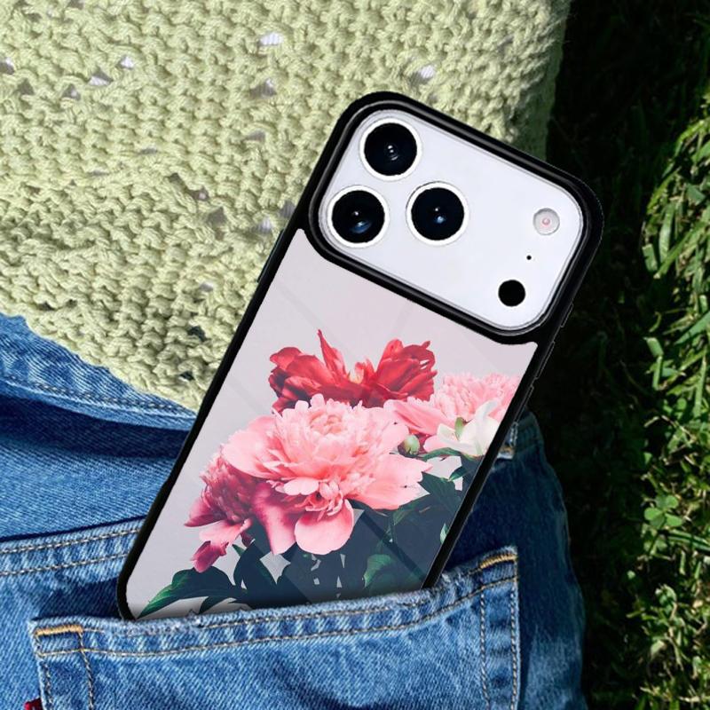 Peony Sunflowe Rose Daisy Plants Flower mobile phone case Compatible with IPhone 17 16 15 14 13 12 11Pro Max 17 Air cover