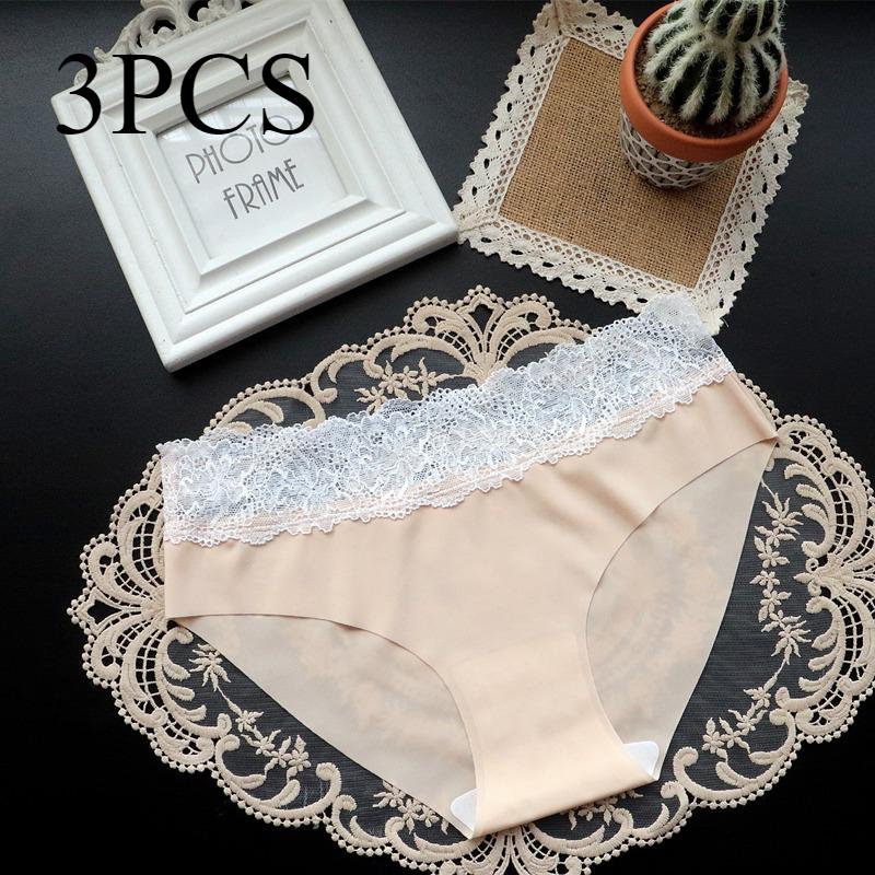 

Антибактериальное тонкое кружевное бесшовное нижнее белье женское нижнее белье Ice шелковые треугольные трусики с низкой талией из чистого хлопка XL