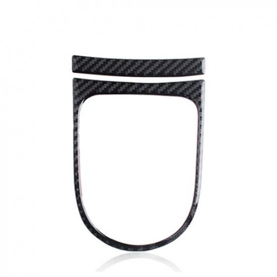 Carbon Fiber Interior Gear Shift Decor Panel Trim Fit For Ford Mustang 2015-