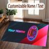 Custom Rug AC Milan Pattern Print Name Text Soft Non‑Slip Floor Carpet for Home Indoor Decoration
