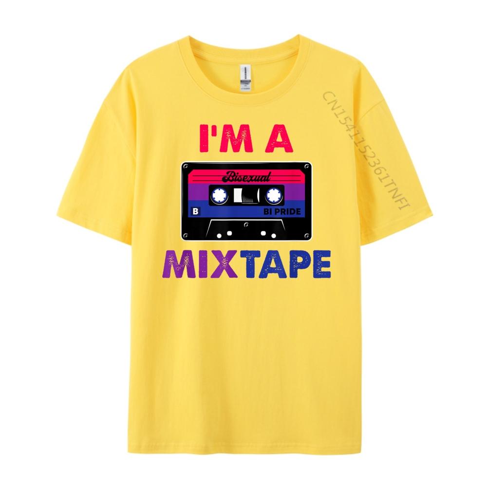I M A Mixtape Bisexual Pride Month Lgbtq Cassette Tape Graphic T Shirts Men Oversized New Year Chinese Style