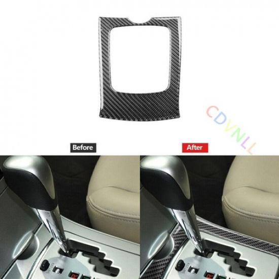 For Toyota Corolla 2007-2012Carbon Fiber Gear Shift Outer Frame Cover Trim Fit