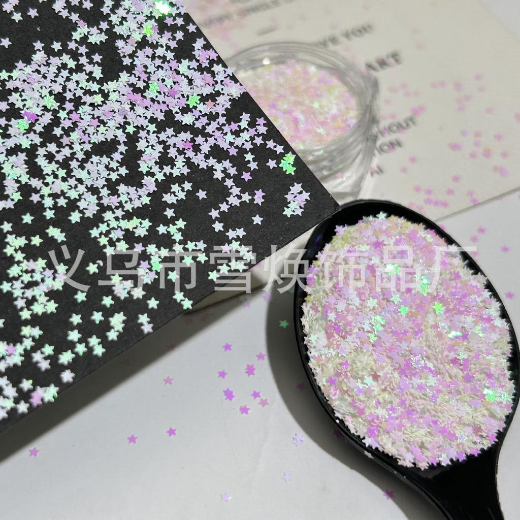 1mm Iridescent Star Nail Art Sequins - DIY Decorations