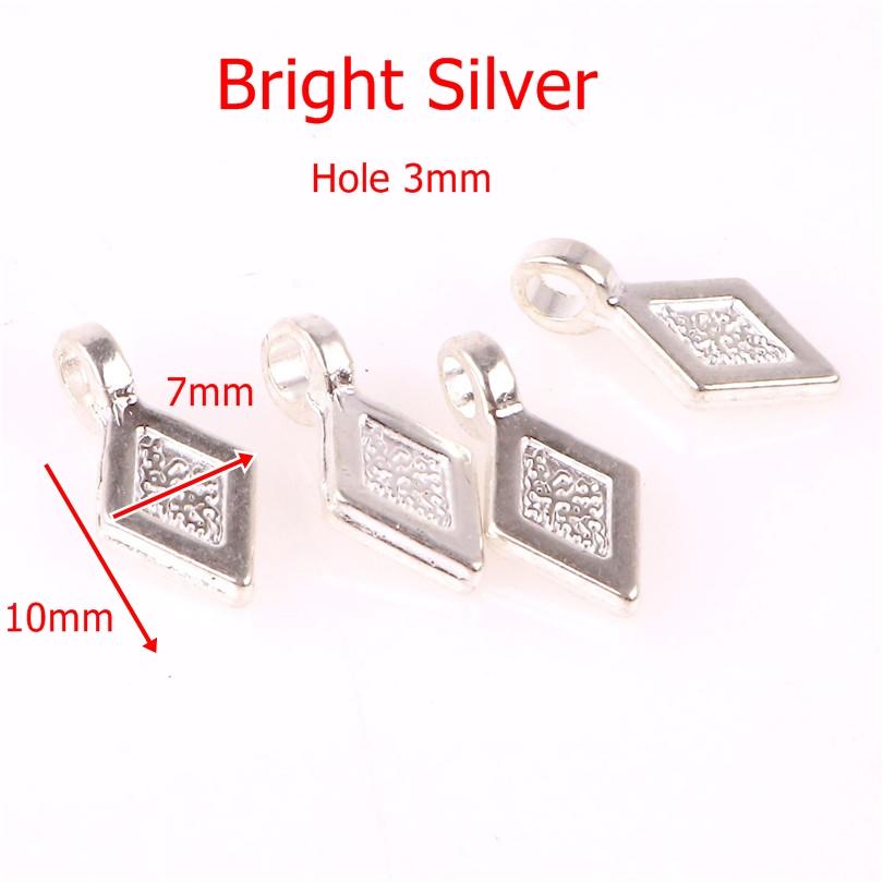 50PCS Tibetan Style Alloy Glue on Flat Pad Bails Water drops Rectangle Shape Pendants Charms Connector Hanger for Jewelry Making