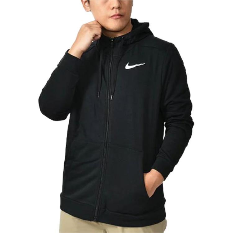 Nike Dri Fit Jackets Men's Black Hooded Moderate Other CZ6377-010