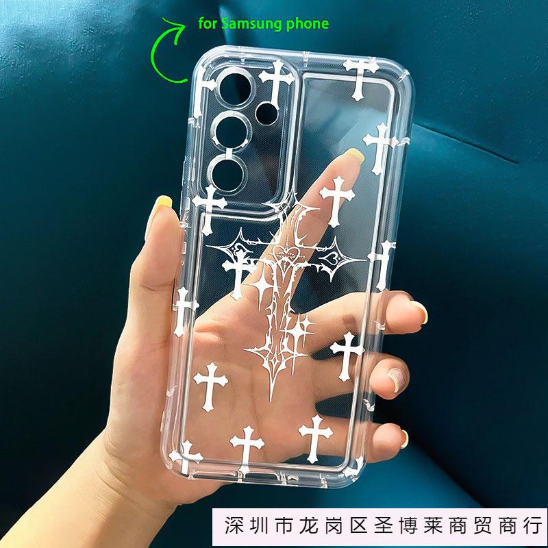 Tide brand black cross for Apple 16Pro iPhone mobile phone case TPU soft case cross