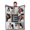 GUOYU Blanket Personalized Blanket Movie Family Picture Custom Soft Flannel Blanket for Home Bedroom Decor Birthday Gift for Sister Mom Dad
